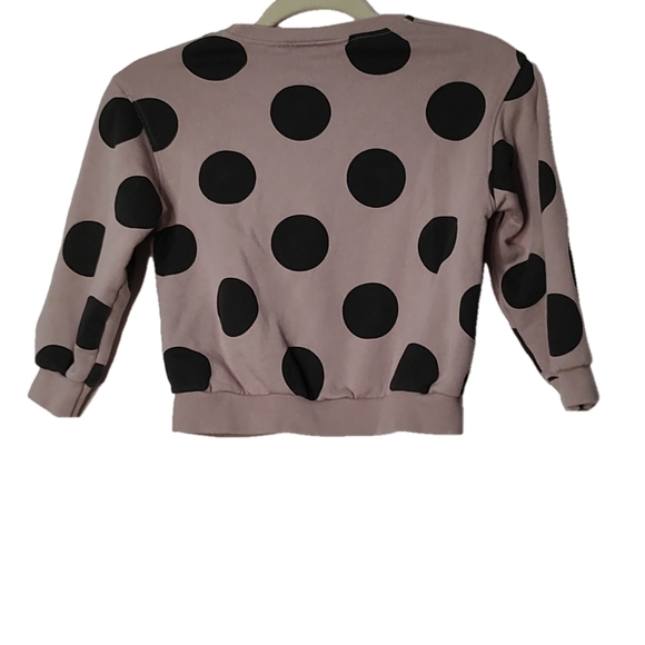 Zara Lavender and Black Polka Dot Sweater Size 4-5 Years. - Picture 2 of 3
